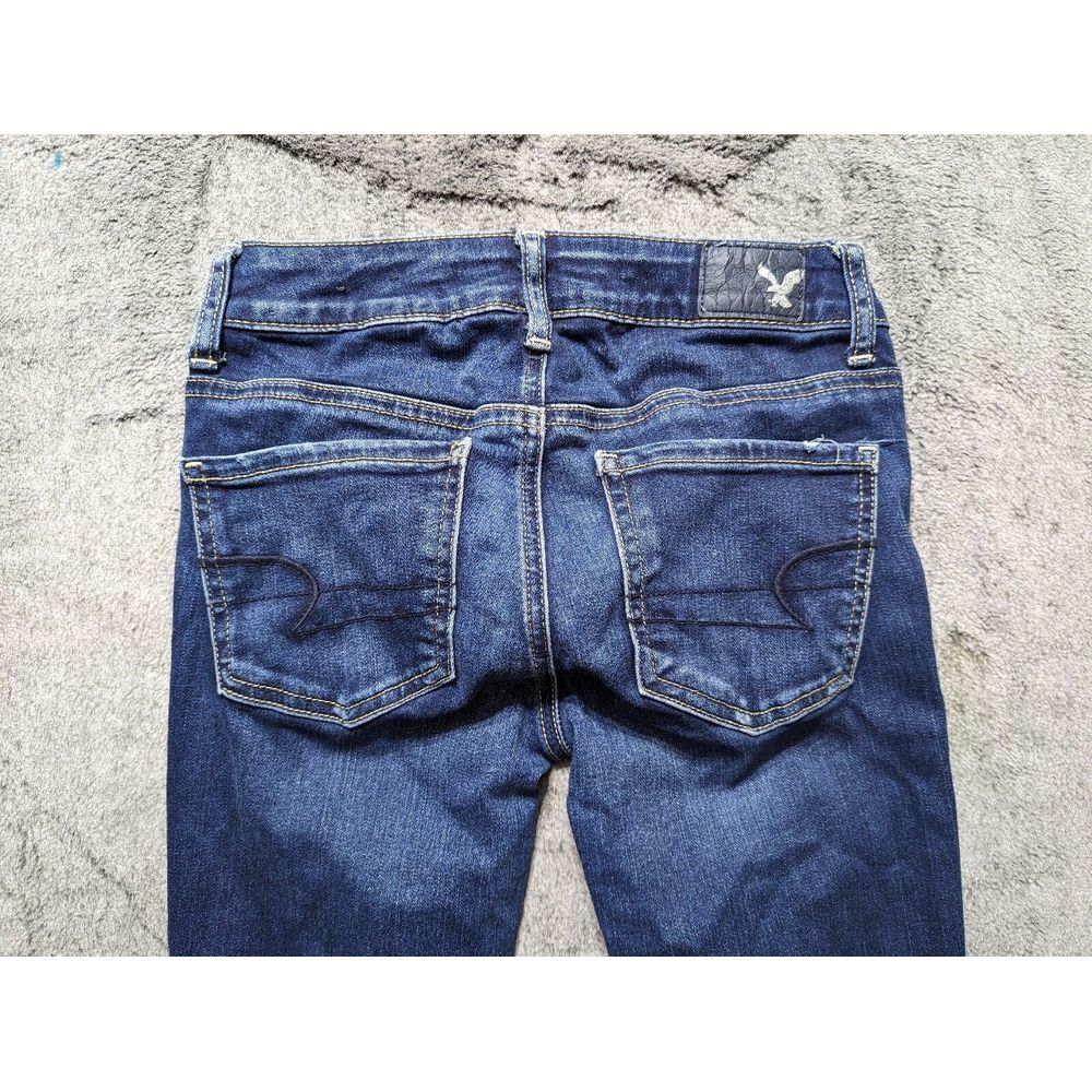 American Eagle Super Stretch Jegging Women's Size 0 Dark Wash - Picture 11 of 13